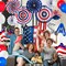 Patriotic Party Decorations Set 4th of July Decor Red White Blue Balloons, Paper Fans, UAS Star Foil Balloons for Veterans day, Labor Day, Presidents Day, Flag Day Party Decorations